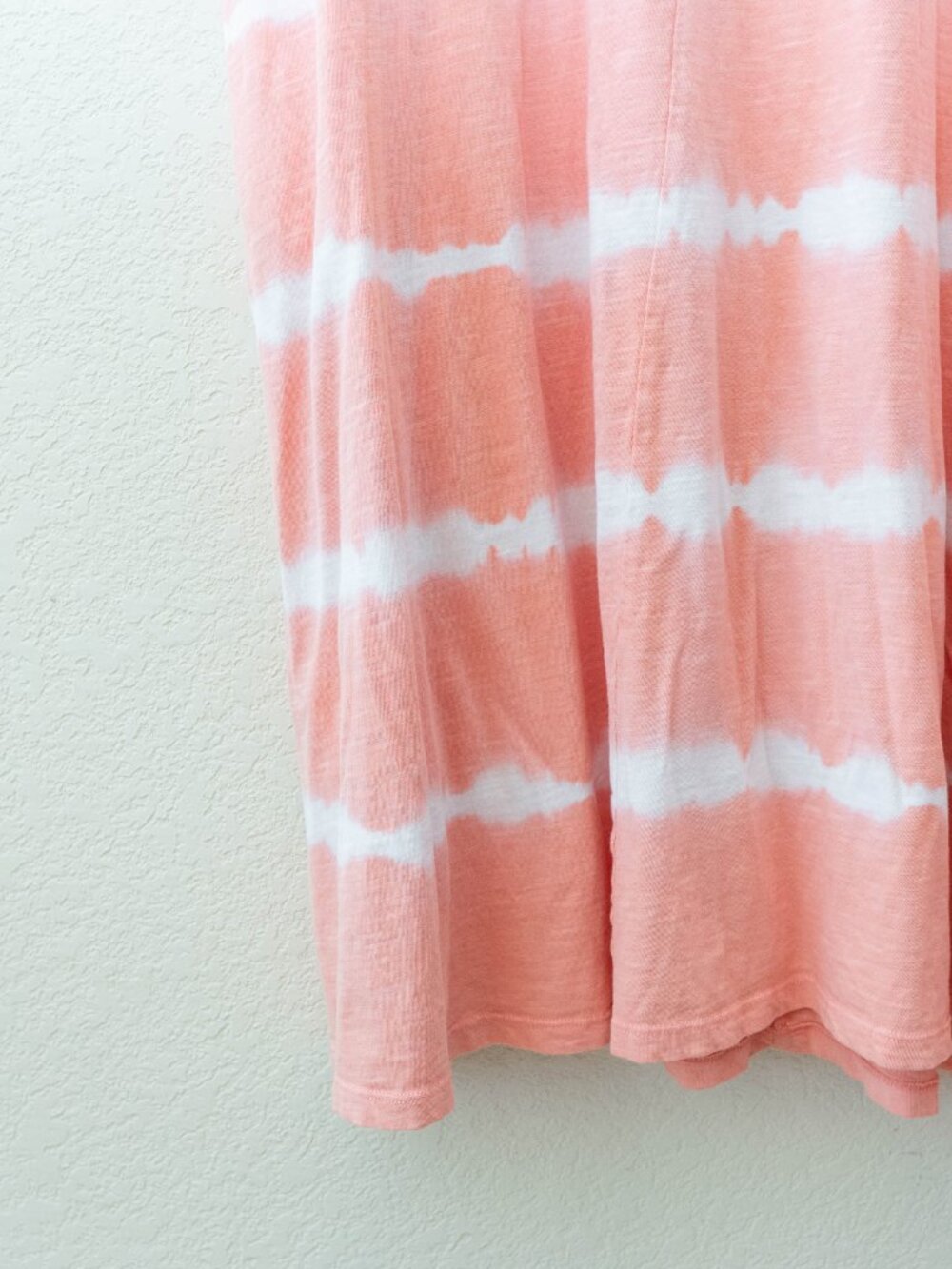 Lane Bryant Tie Dye Dress 14/16 Coral Pink White Sleeveless VNeck Pockets Cotton - Picture 13 of 14